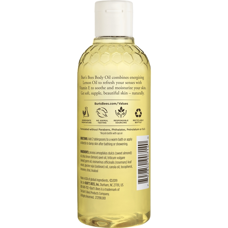 버츠비, 레몬 & 비타민 E, 배쓰 & 바디오일, 5 fl oz (147.8 ml)