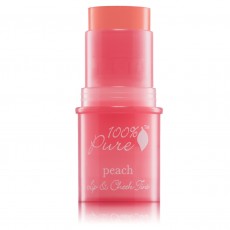 100% Pure, 입술 & 볼 틴트 Lip&CheeK Tint - 피치-, 0.26 oz / 7.5 g