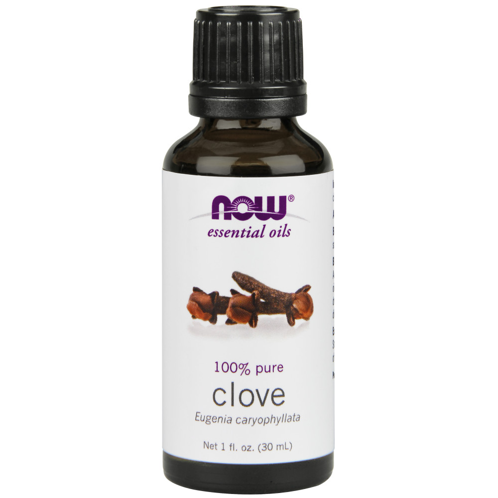 나우 Now, 100% 퓨어, 클로브 에센셜 오일, 1 fl oz (30 ml)