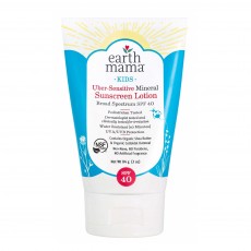 Earth Mama Angel Baby, 키즈, 극-민감성 미네랄 선스크린 로션, SPF 40, 3 oz (84 g)