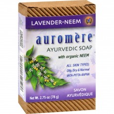 Auromere, 라벤더 아유르베딕 바 솝, 2.75 oz (78 g)