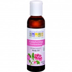 아우라카시아, 아로마테라피 바디 오일 (Comforting Geranium), 4 fl oz (118 ml)