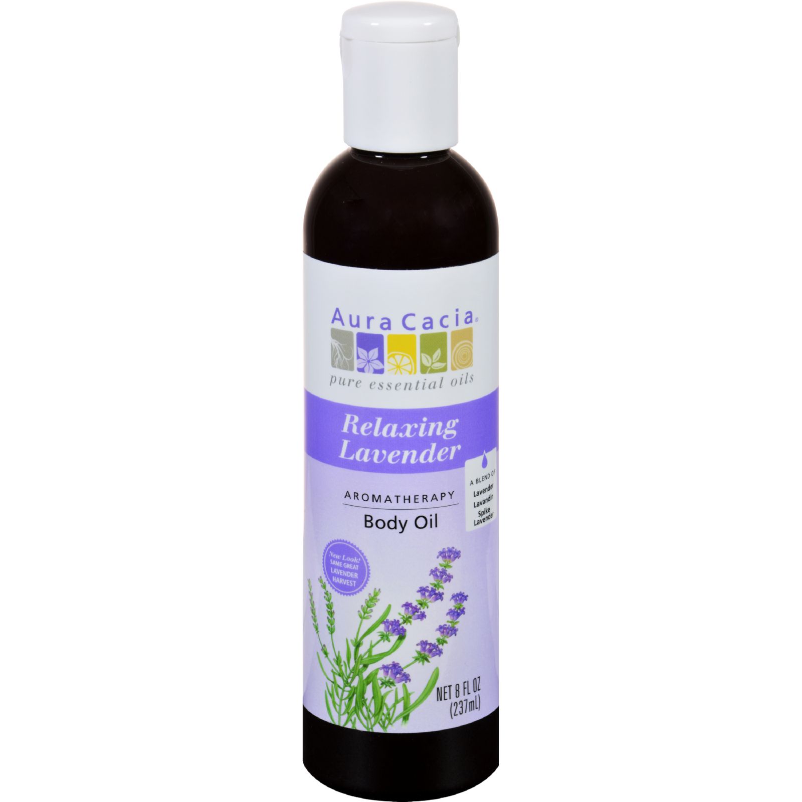 아우라카시아, 아로마테라피 바디 오일 릴렉싱 라벤더, 8 fl oz (236 ml)