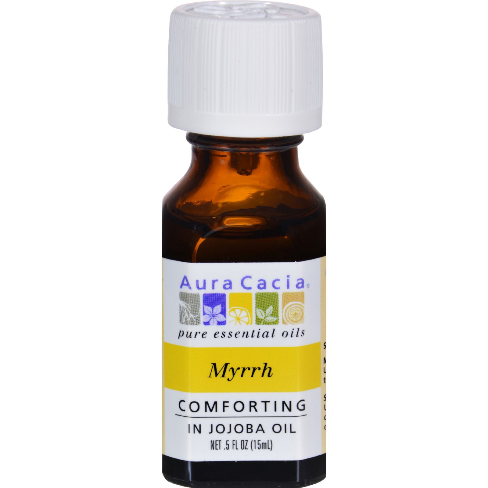 아우라카시아, 에센셜 오일 Comforting (Myrrh in Jojoba Oil), .5 fl oz (15 ml)