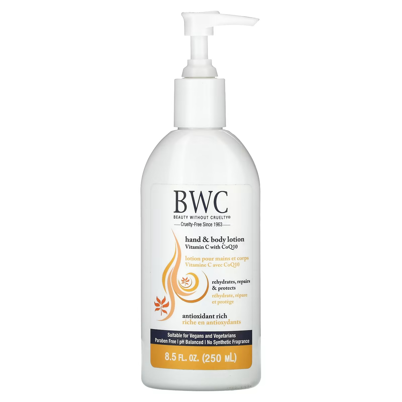 BWC, 비타민 C With CoQ10 핸드 & 바디 로션 8.5 fl oz (250 ml)