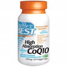 닥터스 베스트, 빠른 흡수 CoQ10 with Bioperine 100 mg, 120 Veggie caps