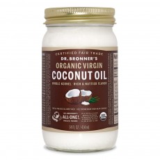 닥터브로너스, 유기농 비정제 코코넛 오일 Rich & Nuttier Flavor, 14 oz (414 ml)
