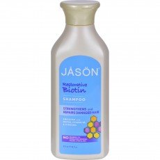 제이슨, 퓨어 네츄럴 샴푸, 리스토러티브 바이오틴, 16 fl oz (500 ml)