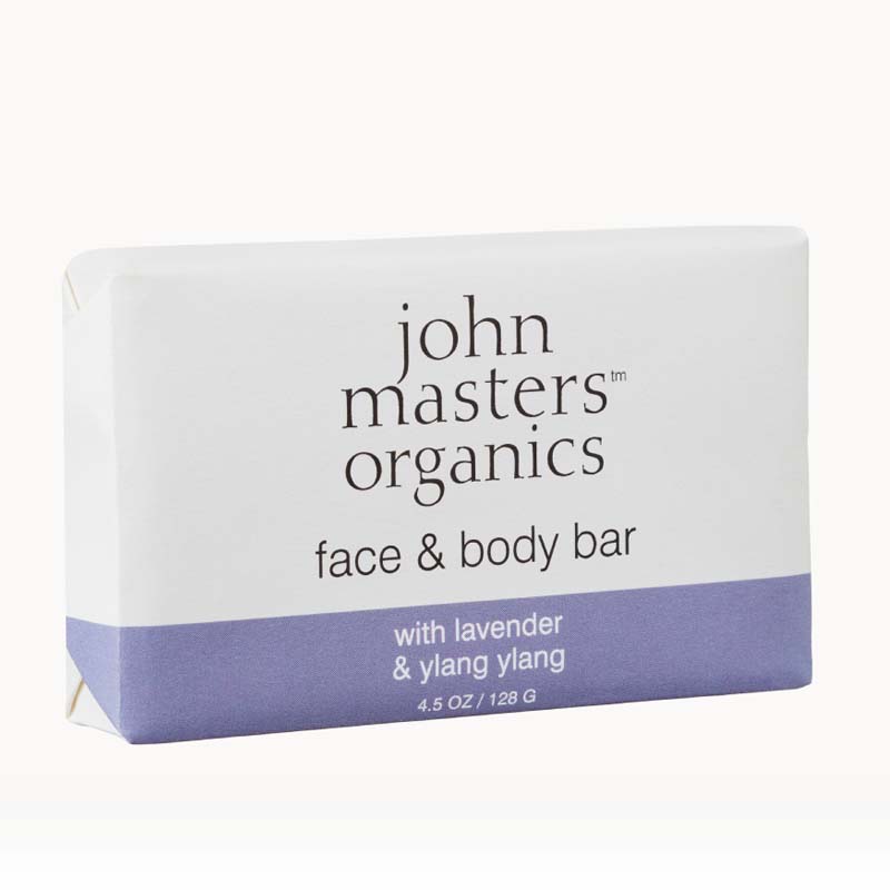 존 마스터스 오가닉, 라벤더 & 일랑일랑 페이스 & 바디 솝, 4.5 oz (128 g)