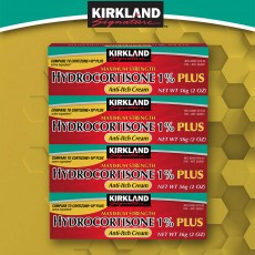 [구매대행] Kirkland Signature™, Hydrocortisone 1% 플러스 안티 이치 크림, 4팩 (2 oz x 4 Tubes)