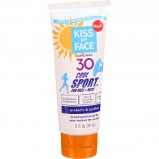 키스 마이 페이스, 쿨 스포츠, 페이스 & 넥 썬 스크린 30 SPF, 2 fl oz (59 ml)