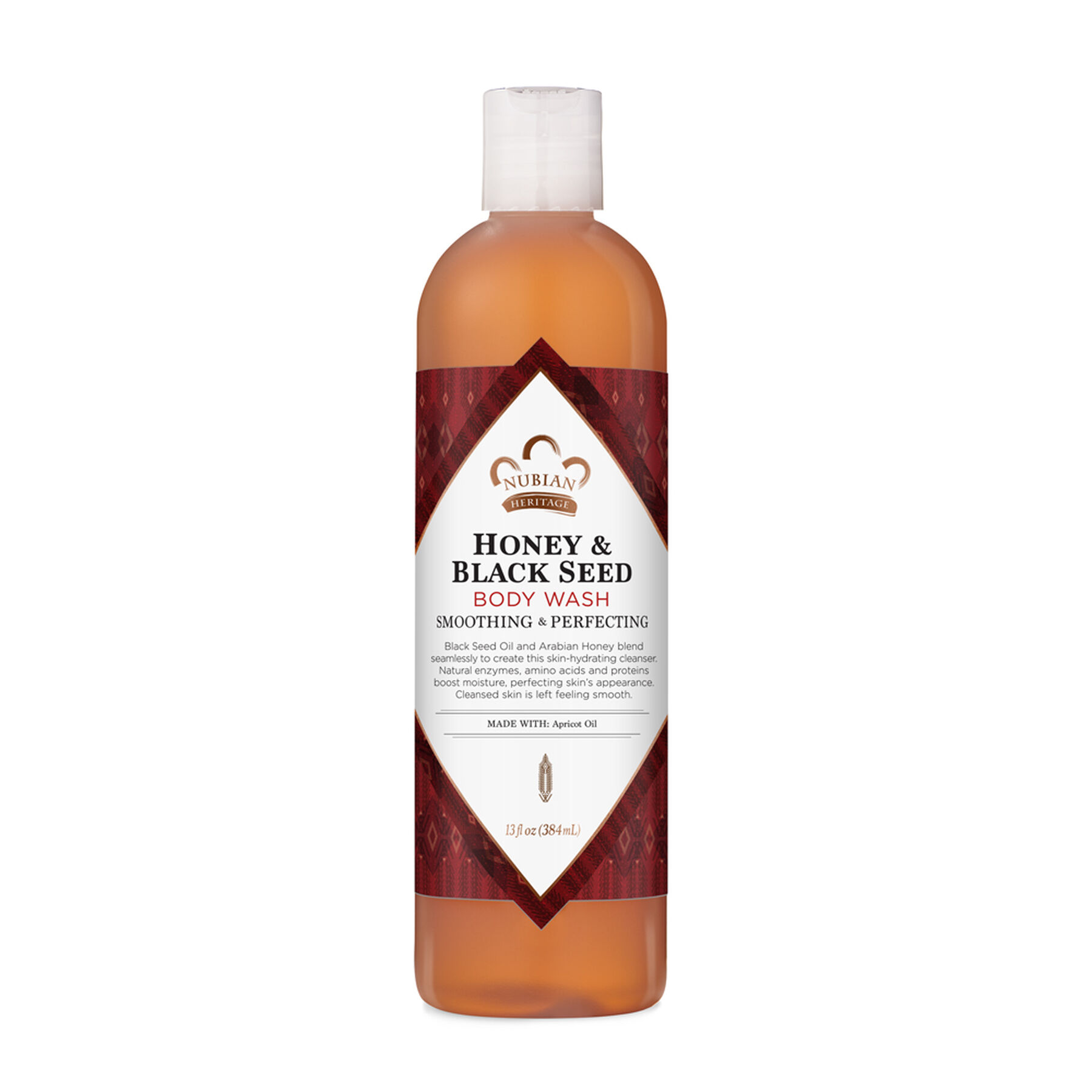 누비안 헤리티지, 허니 & 블랙씨드, 천연 바디워시, 13 fl oz (384 ml)