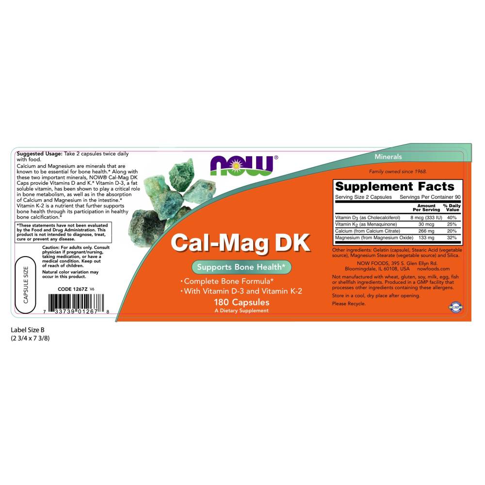  나우 Now, Cal-Mag DK, 180 캡슐