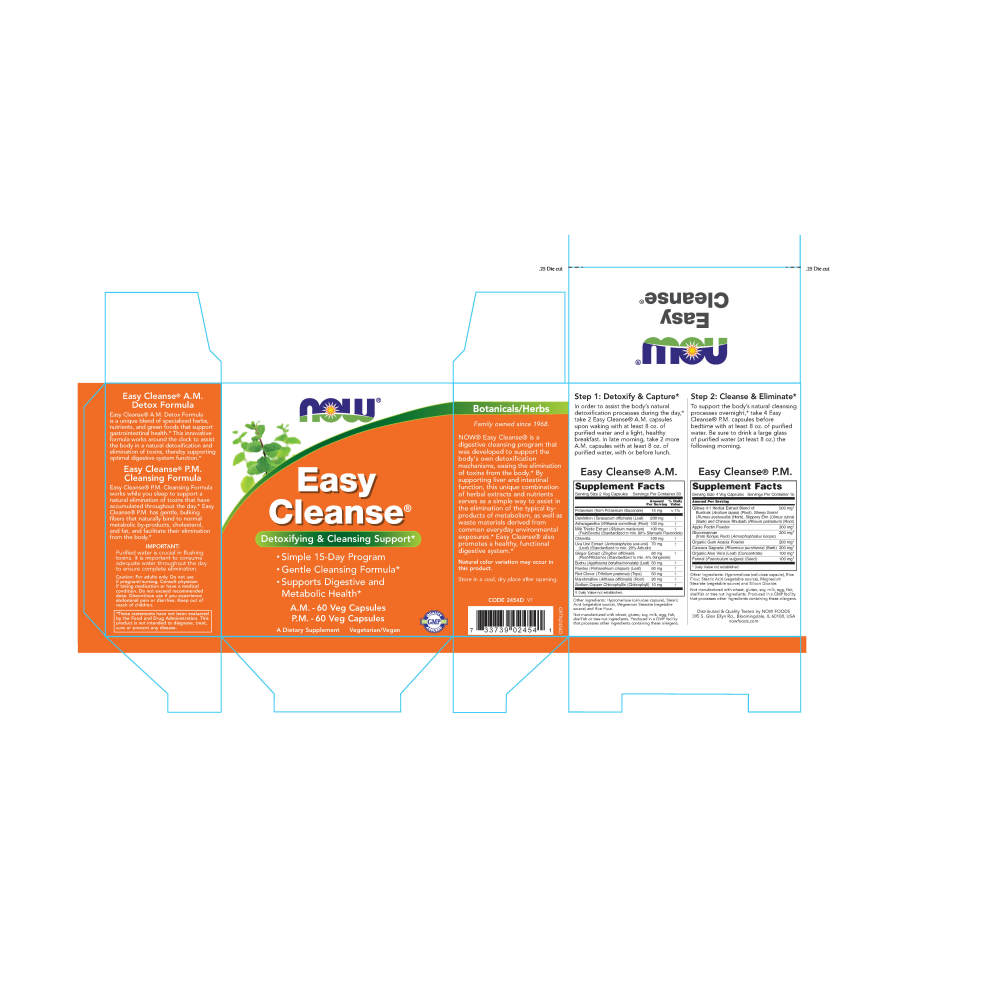  나우 Now, Easy Cleanse, 2 Bottles, 60 식물성 캡슐 Each