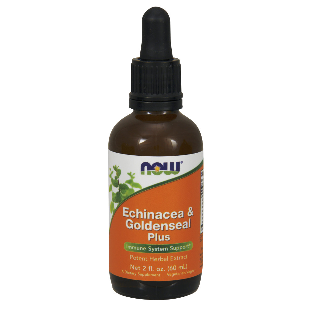  나우 Now, 에키네시아 & Goldenseal 플러스, 2 fl oz (60 ml)