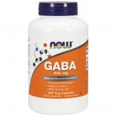 나우 Now, GABA 500 mg, 200 캡슐