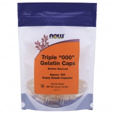  나우 Now, Triple 000 Gelatin Caps, 200 Empty 캡슐
