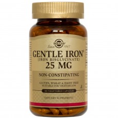 솔가, Gentle Iron (소화 장애없는 철분), 25 mg, 180 Veggie Caps