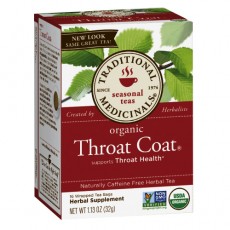 Traditional Medicinals, 유기농 Throat Coat (목 건강), 카페인 프리, 16 개