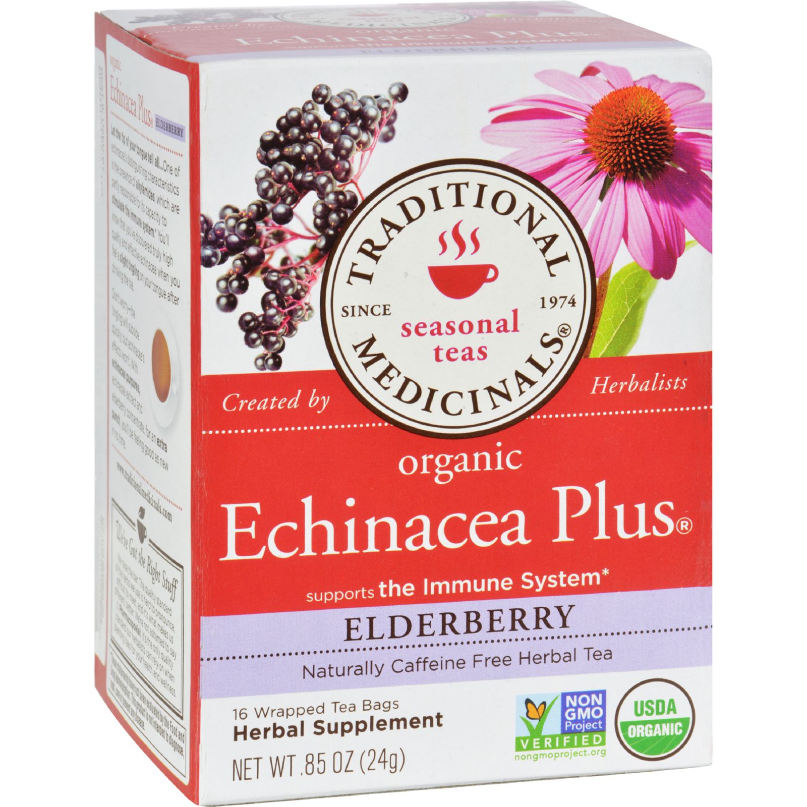 Traditional Medicinals, 에키나시아 Plus 엘더 베리 차, 16 bag