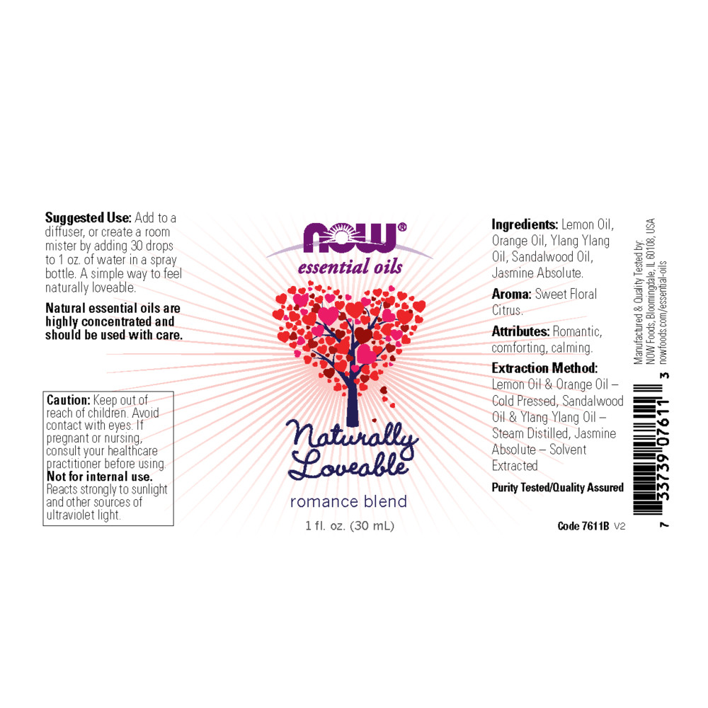 나우 Now, 천연의 사랑스러움, 에센셜 오일 블렌드, 1 fl oz (30 ml)