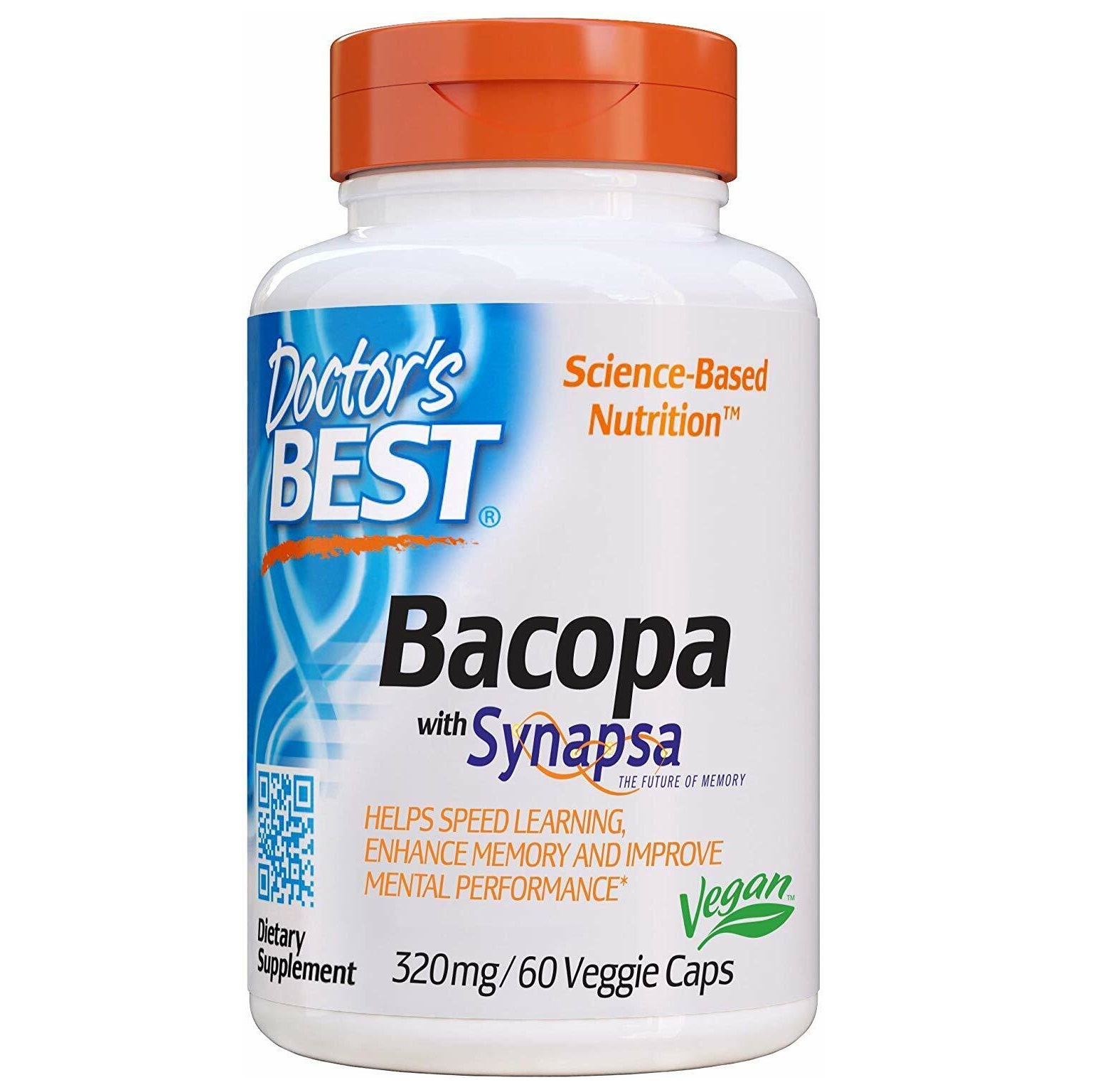 Doctor's Best, 시냅사 함유 바코파, 320mg, 식물성 캡슐 60정