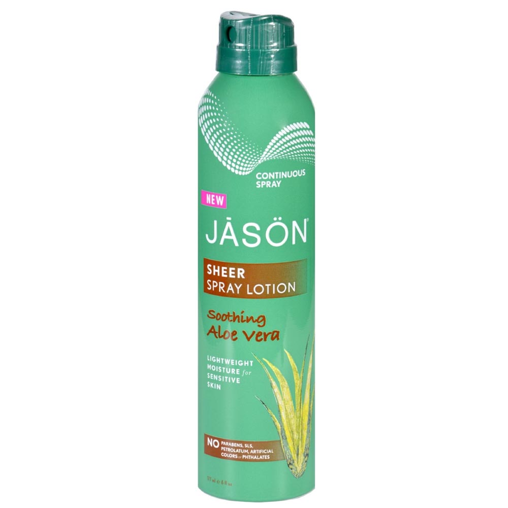 제이슨, 시어 스프레이 로션 수딩 알로에 베라 , 6 oz (177 ml)