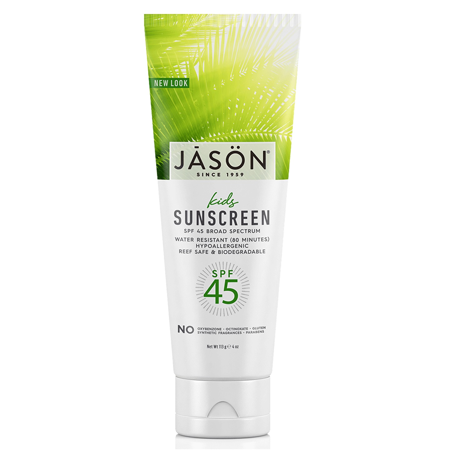 제이슨, 어린이용 선크림, Kids Sunblock SPF 45, 4 oz (113 g)