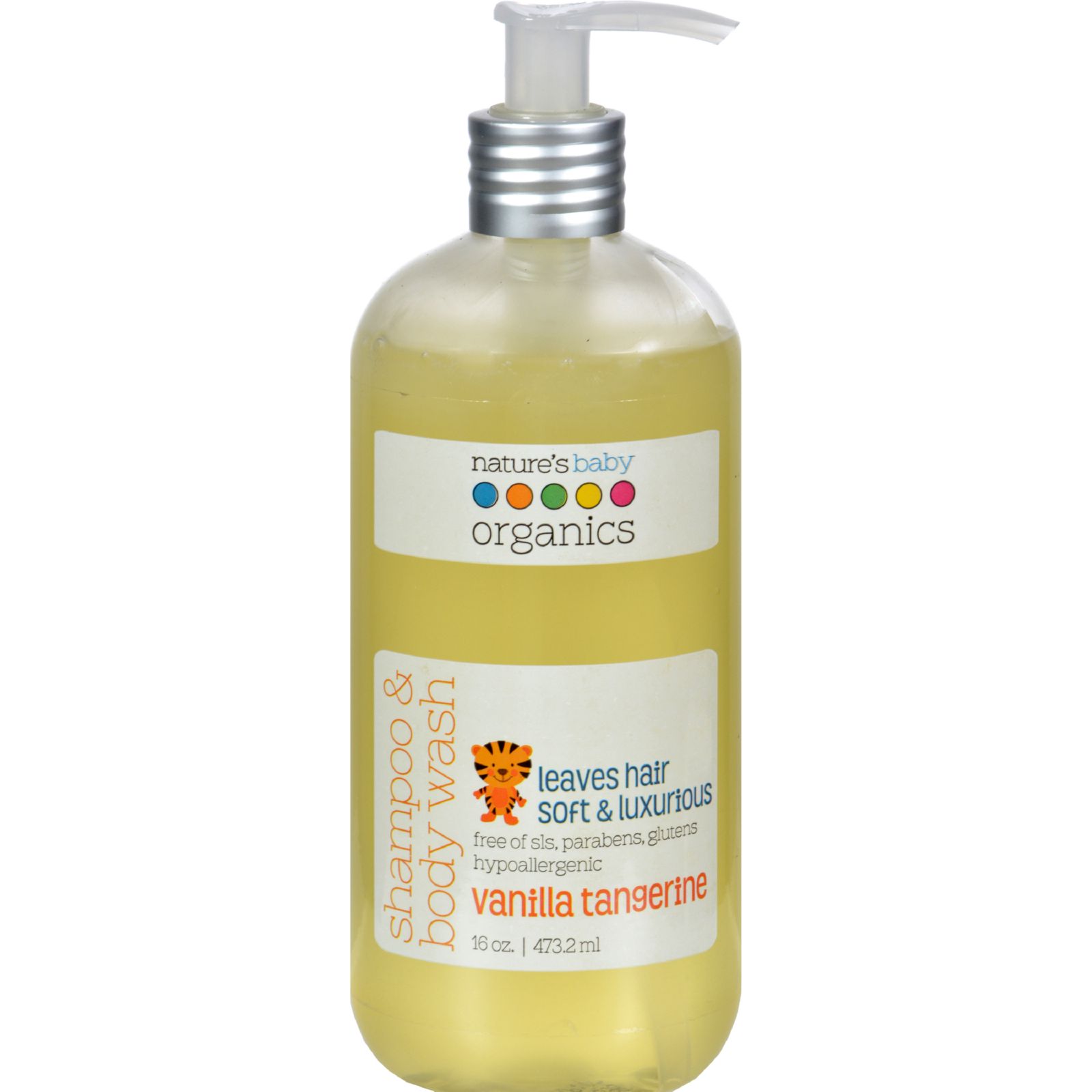 네이쳐스 베이비 오가닉, 바닐라 탠저린, 샴푸 & 바디 워시, 16 oz (473.2 ml)