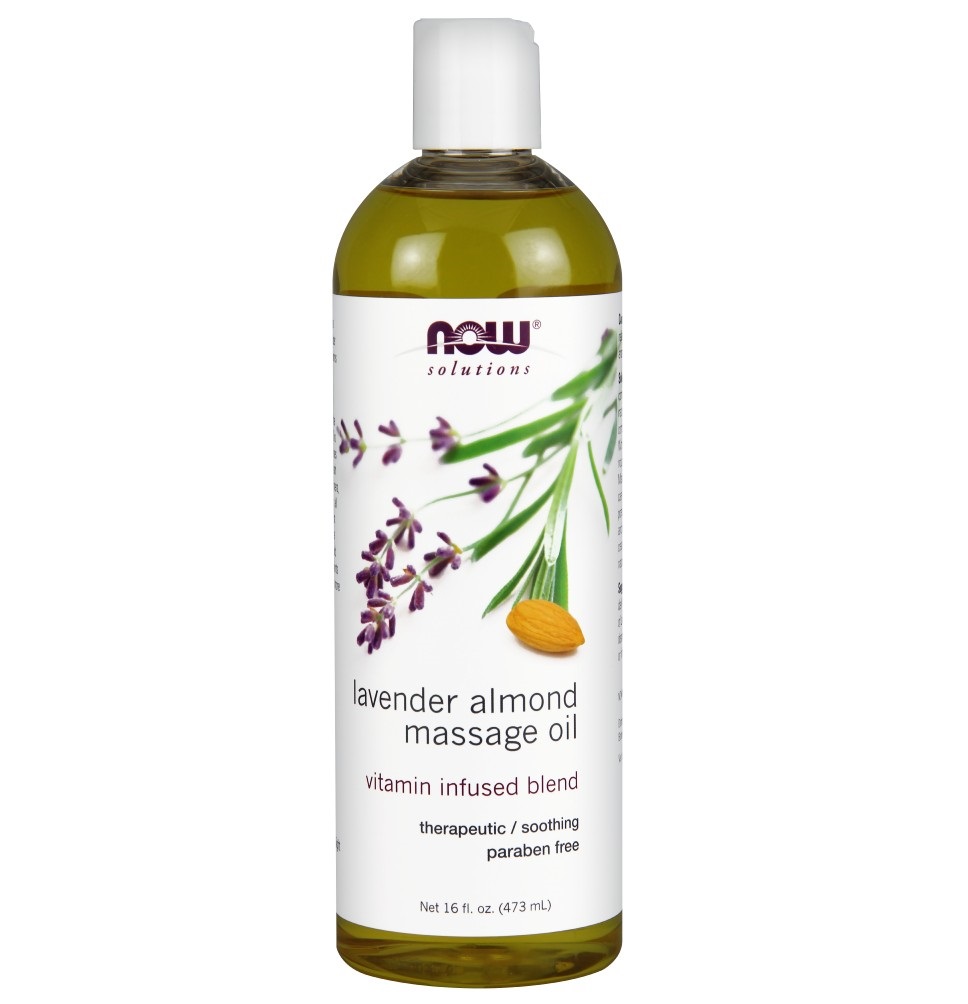 나우 Now, 라벤더 아몬드 마사지 오일, 16 fl oz (473 ml)
