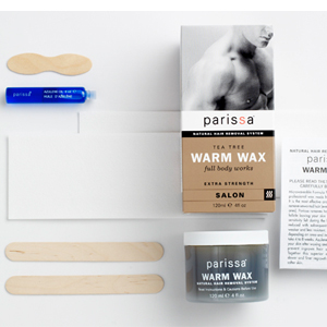 패리사, 남성용 티트리 Warm Wax [천연 제모: 굵고 억센털], 4 oz