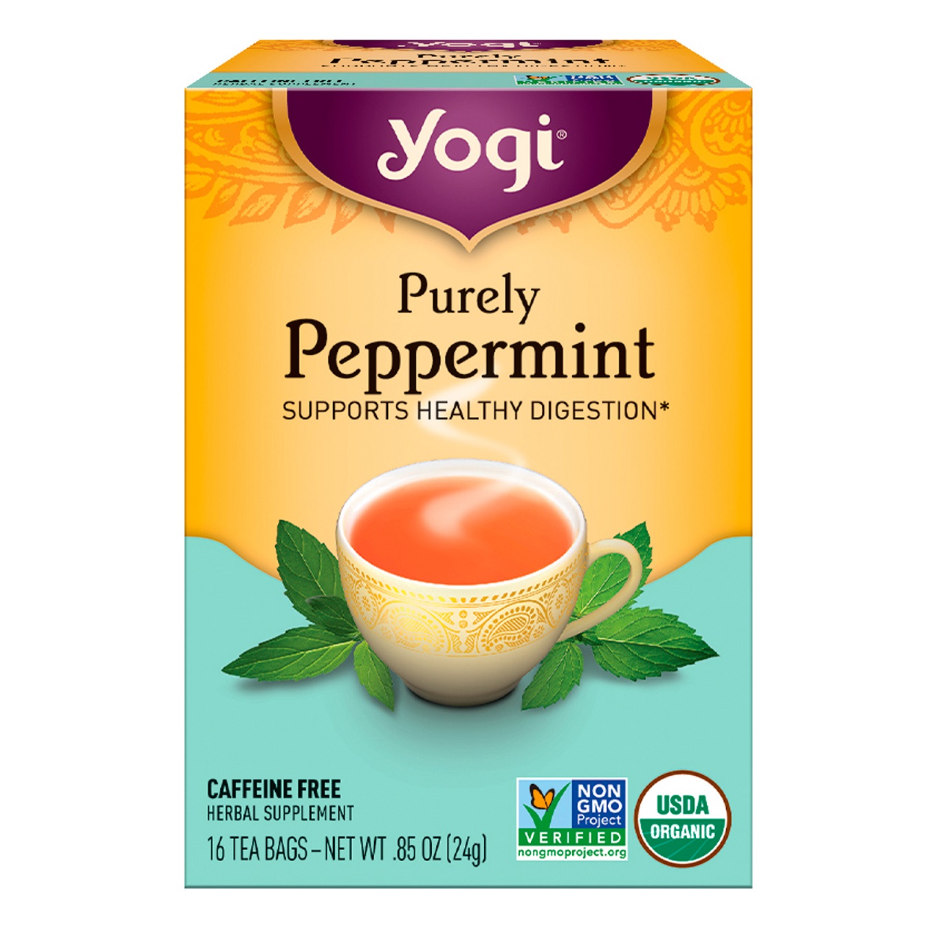 요기 티, Peppermint Organic, 16 티백